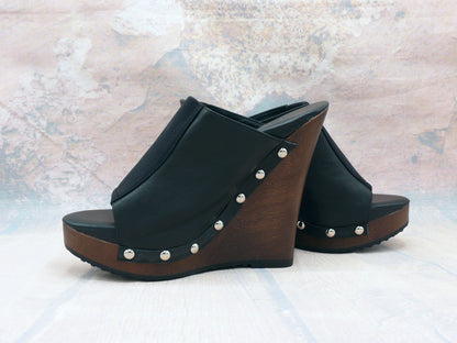 Genf - High-Heel-Clogs mit Keilabsatz
