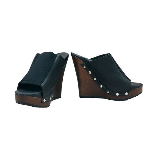 Genf - High-Heel-Clogs mit Keilabsatz