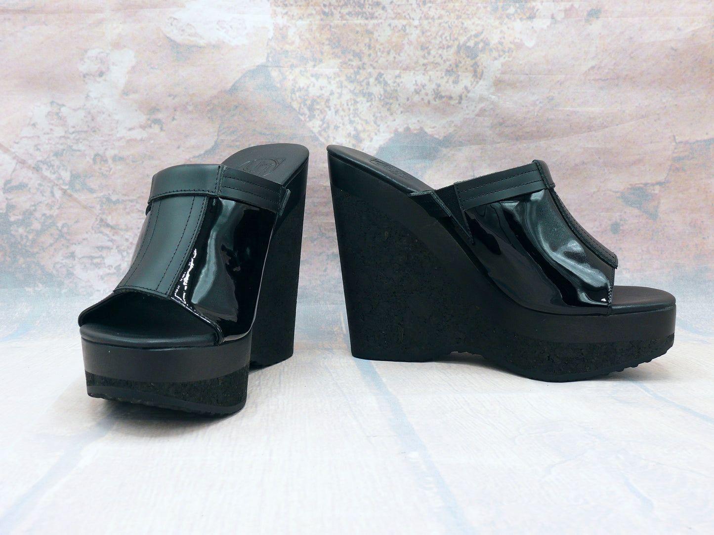 Warsaw - High-heeled clogs with wedge heel 