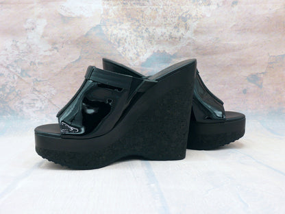 Warsaw - High-heeled clogs with wedge heel 