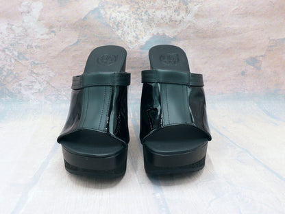 Warsaw - High-heeled clogs with wedge heel 