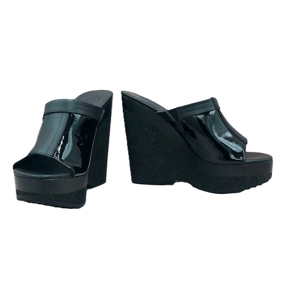Warsaw - High-heeled clogs with wedge heel 
