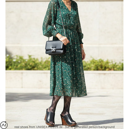 Genf - High-Heel-Clogs mit Keilabsatz