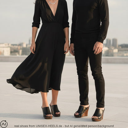 Genf - High-Heel-Clogs mit Keilabsatz