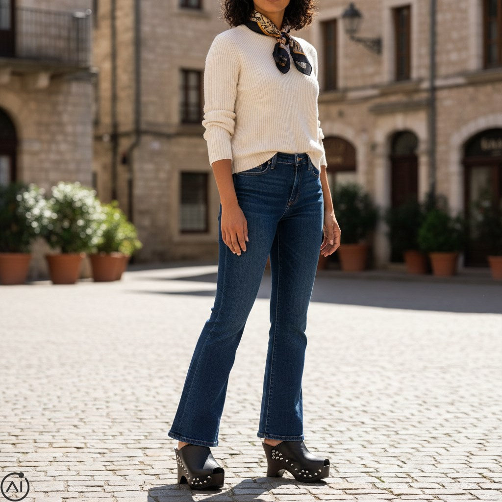 Palermo - High-Heel-Clogs mit Keilabsatz