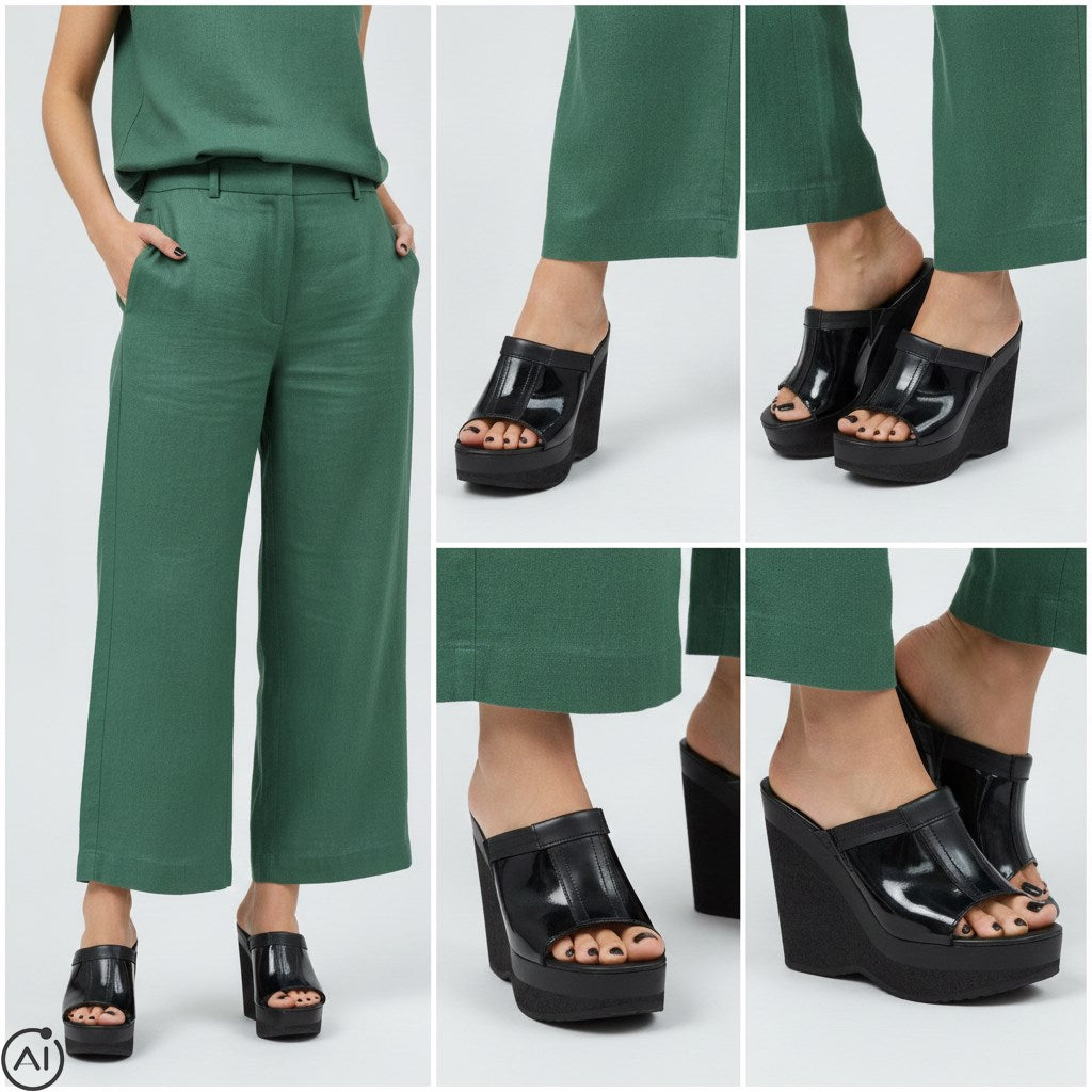 Warschau - High-Heel-Clogs mit Keilabsatz
