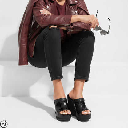 Warschau - High-Heel-Clogs mit Keilabsatz