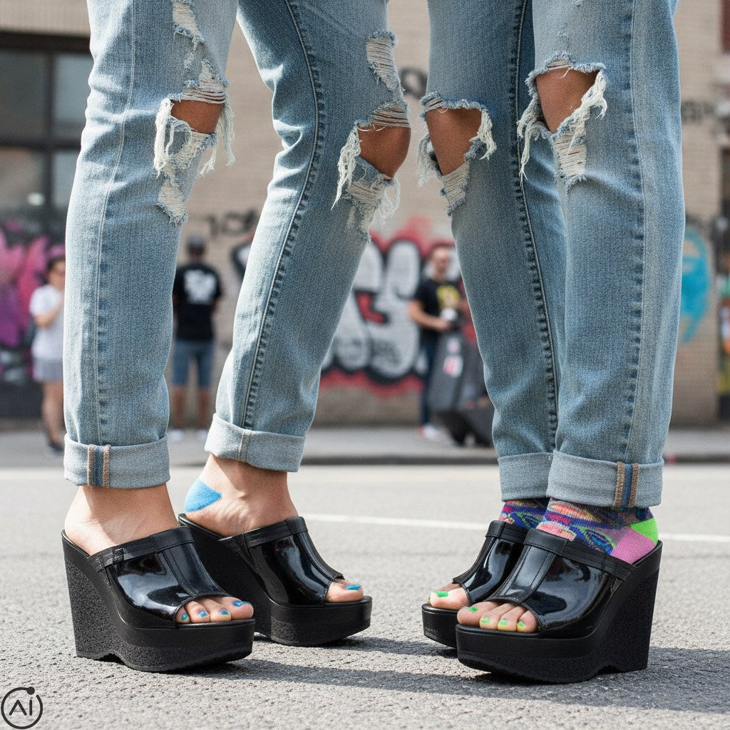 Warschau - High-Heel-Clogs mit Keilabsatz